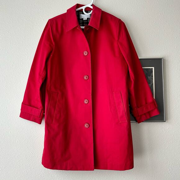 Vintage Talora trench coat jacket cotton lightweight fall  preppy minimalist XS - Picture 8 of 11